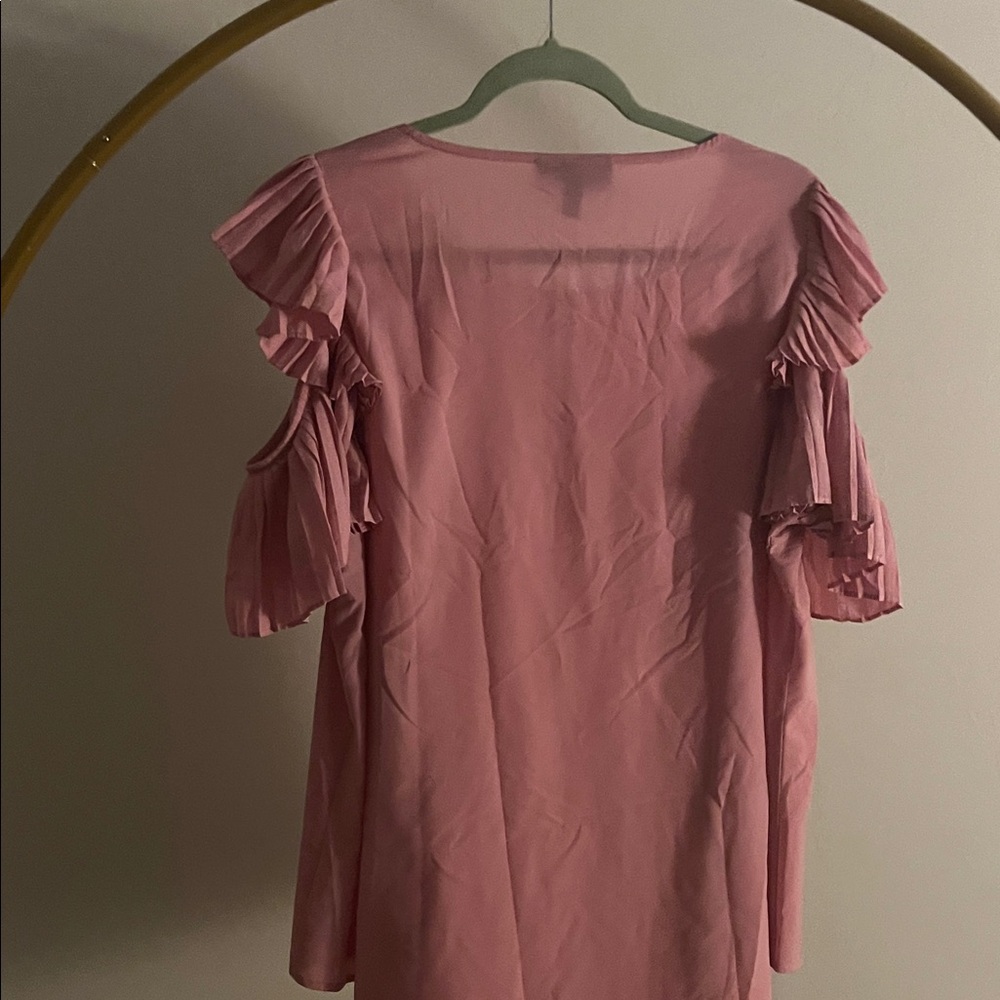 Lane Bryant Pink Ruffle Blouse - Picture 6 of 7